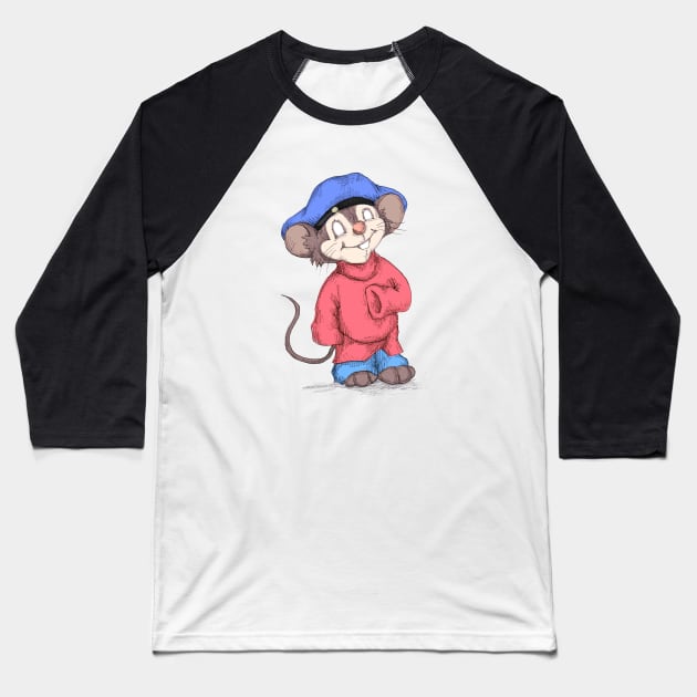 Plushie Mouse Baseball T-Shirt by LVBart